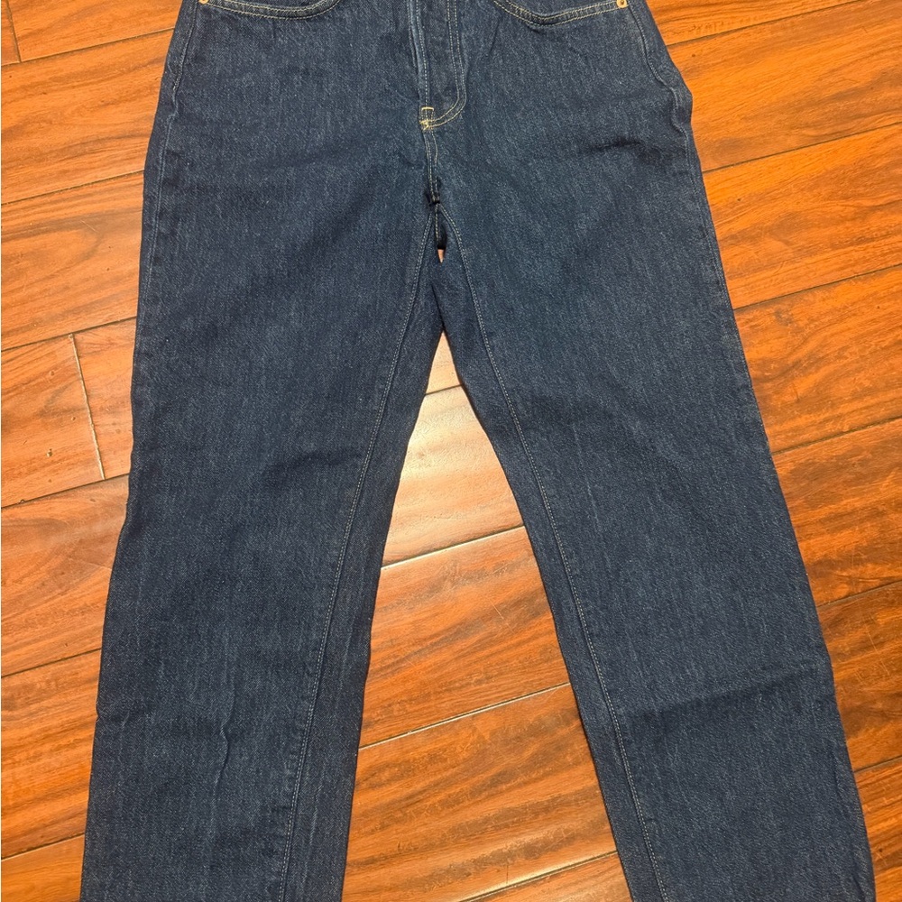 Classic Women's Dark Blue Straight-Leg Jeans